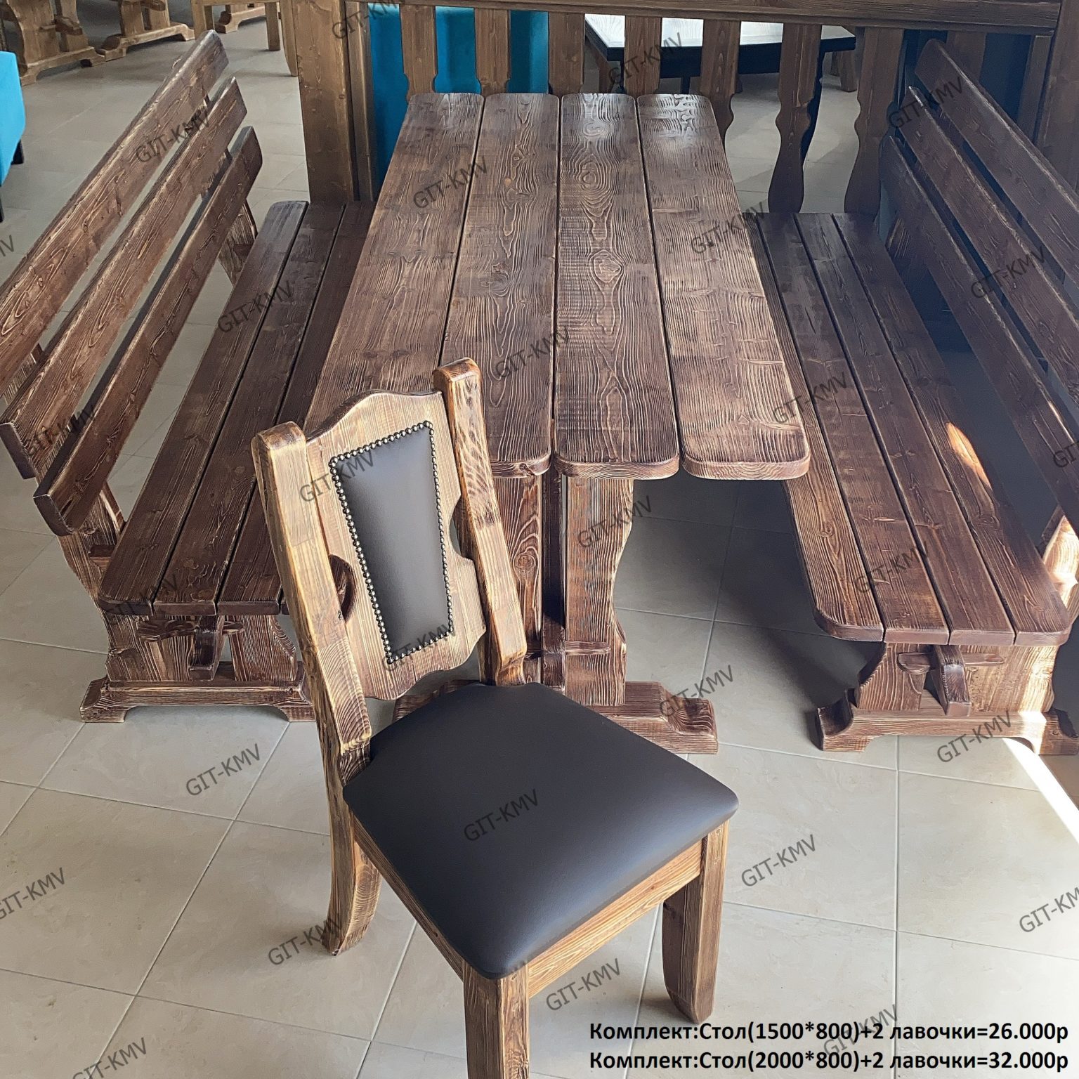 Столы из дерева в столовую
